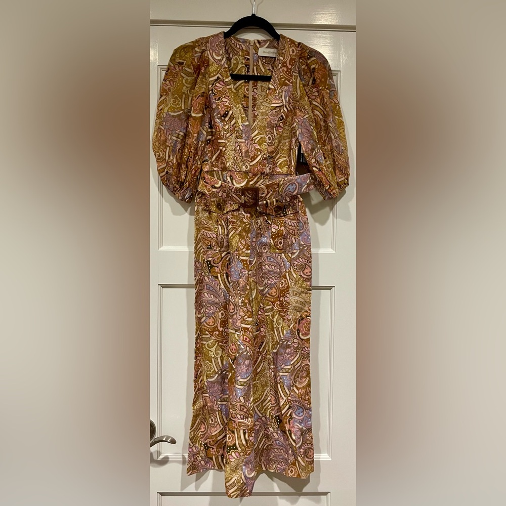 ZIMMERMANN Concert Paisley Linen Jumpsuit NWT AU 0P/US 2P - Picture 5 of 11